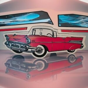 57' Chevy Bel Air Wall Clock 17"